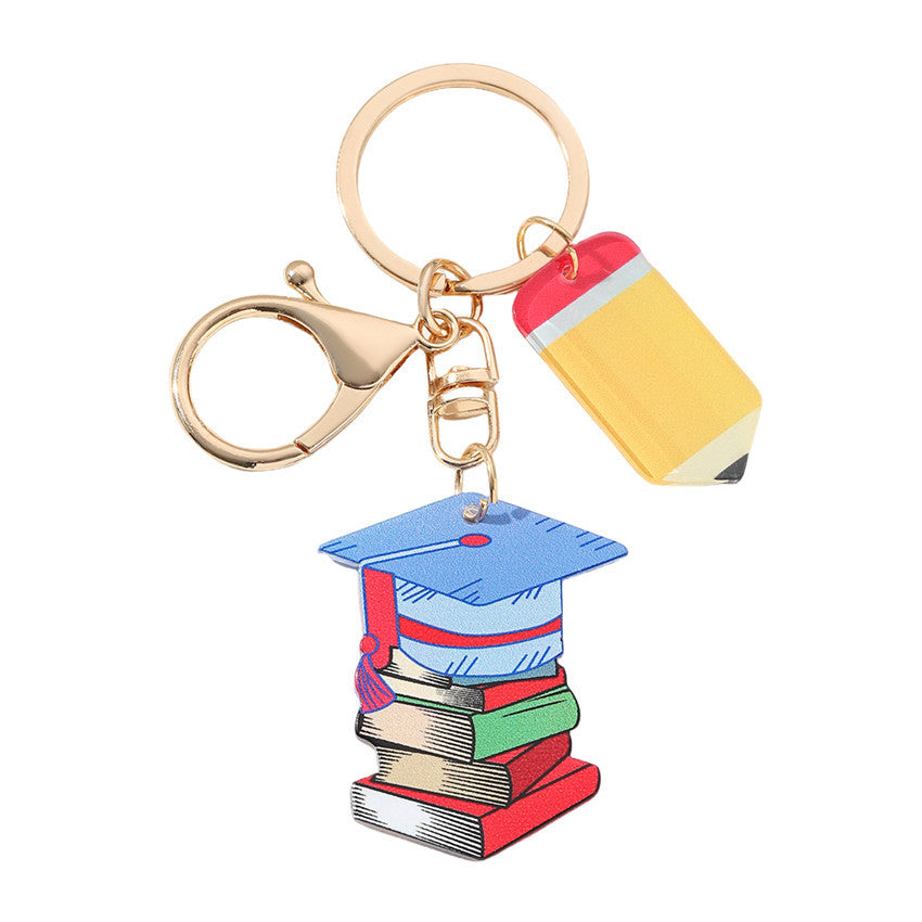 Wholesale Graduation Season Pencil Teacher's Day Gift Acrylic Keychain